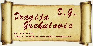 Dragija Grekulović vizit kartica